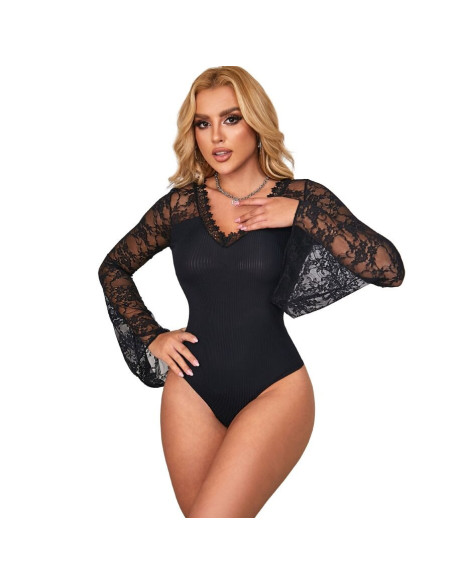 SUBBLIME - MEŠKINIS MARŠKINĖLIS SU GĖLIŲ RAGINIU ILGOMIS RANKOVĖMIS S-M