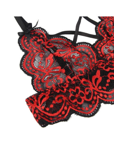 SUBBLIME - SET TWO PIECES SET LACE TOP AND PANTIES S-M