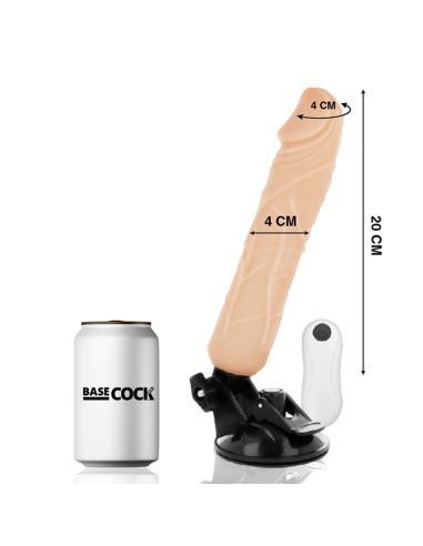 BASECOCK - REALISTIC VIBRATOR REMOTE CONTROL FLESH 20 CM -O- 4 CM