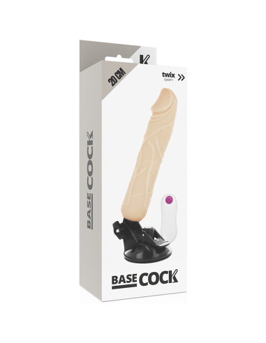 BASECOCK - REALISTIC VIBRATOR REMOTE CONTROL FLESH 20 CM -O- 4 CM