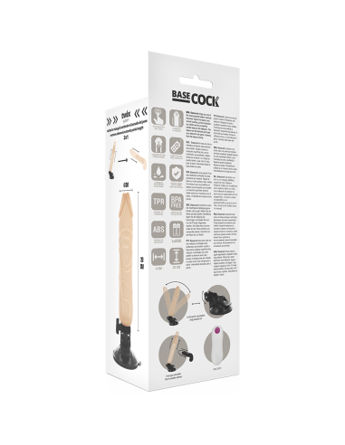 BASECOCK - REALISTIC VIBRATOR REMOTE CONTROL FLESH 20 CM -O- 4 CM