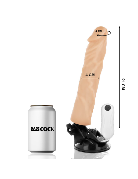 BASECOCK - REALISTIC VIBRATOR REMOTE CONTROL FLESH 21 CM -O- 4 CM