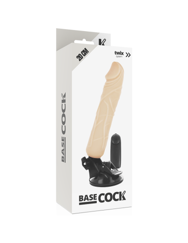 BASECOCK - REALISTIC VIBRATOR REMOTE CONTROL FLESH 20 CM -O- 4 CM