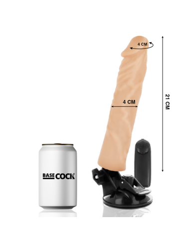 BASECOCK - REALISTIC VIBRATOR REMOTE CONTROL FLESH 21 CM -O- 4 CM