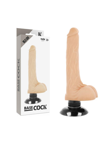 BASECOCK - REALISTINIS VIBRATORIUS 2-1 ODOS 18,5 CM -O- 4 CM