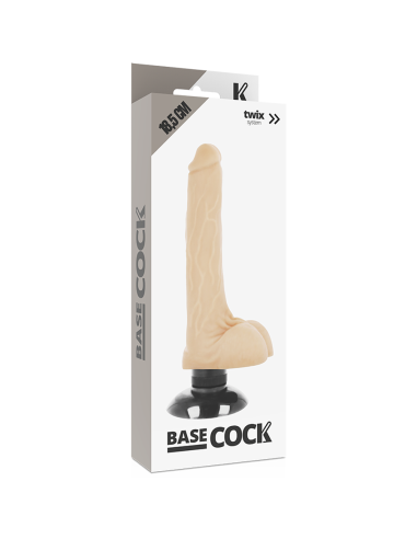 BASECOCK - REALISTINIS VIBRATORIUS 2-1 ODOS 18,5 CM -O- 4 CM
