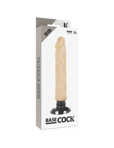 BASECOCK - REALISTIC VIBRATOR 2-1 FLESH 20 CM -O- 4 CM
