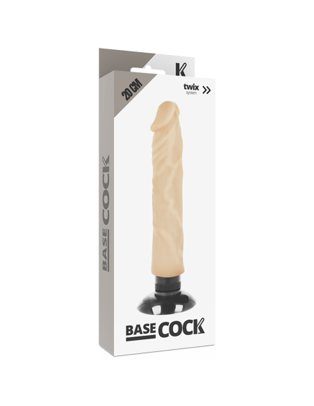 BASECOCK - REALISTINIS VIBRATORIUS 2-1 ODOS 20 CM -O- 4 CM