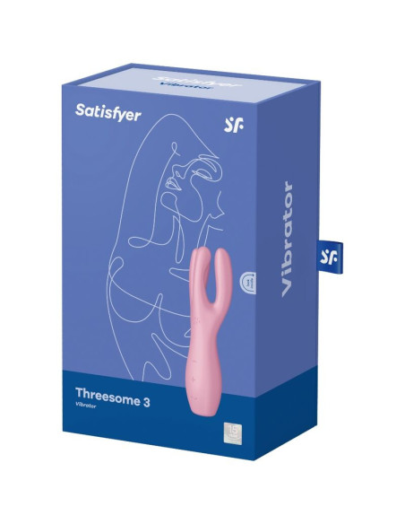 SATISFYER - TRIJŲ VIBRATORIUS ROŽINIS