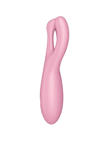SATISFYER – TRIJŲ VIBRAVIMŲ PROGRAMĖLĖ, ROŽINIS