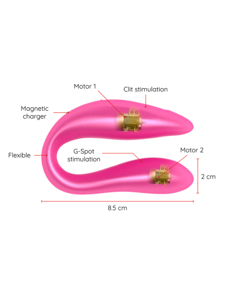 ONINDER - LISBOA PINK G-POINT and CLITORIS STIMULATOR - FREE PINK APP