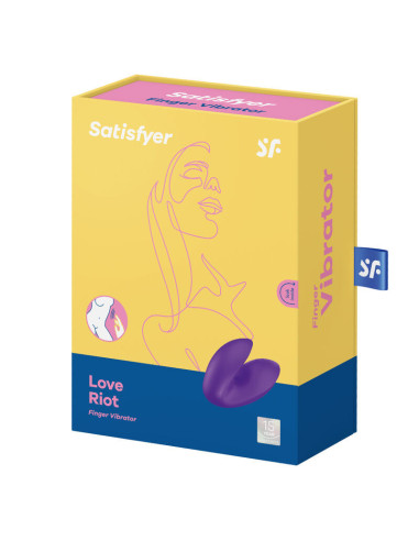 SATISFYER - LOVE RIOT FINGER VIBRATOR PURPLE