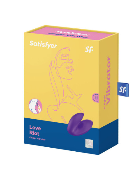 SATISFYER - LOVE RIOT FINGER VIBRATOR PURPLE
