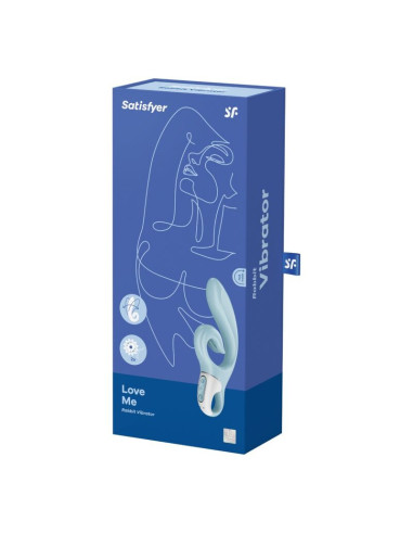 SATISFYER - LOVE ME RABBIT VIBRATION BLUE