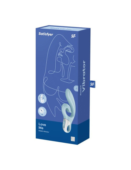 SATISFYER - LOVE ME RABBIT VIBRATION BLUE