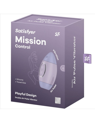 SATISFYER - MISSION CONTROL LILAC SMALL DOUBLE IMPULSE VIBRATOR