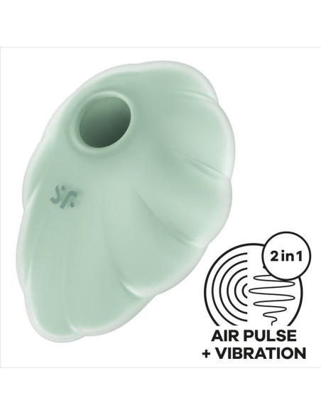 SATISFYER - CLOUD DANCER GREEN AIR PULSE VIBRATOR