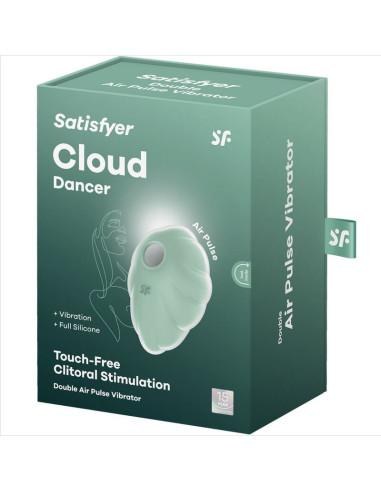 SATISFYER - CLOUD DANCER GREEN AIR PULSE VIBRATOR