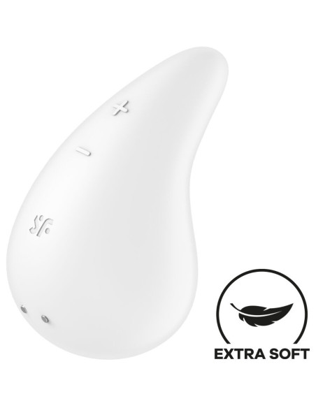 SATISFYER - DEW DROP VIBRATORIUS ŽIEDAS, BALTASIS