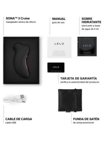 LELO - SONA 3 CRUISE SONIC CLITORAL MASSAGER BLACK