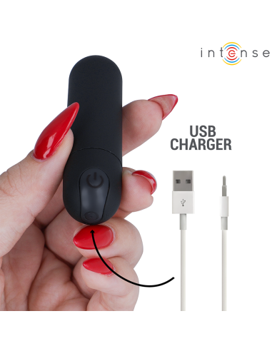 INTENSE - KAREN MINI RECHARGEABLE VIBRATING BULLET BLACK