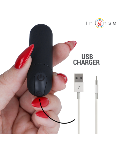 INTENSE - KAREN MINI RECHARGEABLE VIBRATING BULLET BLACK