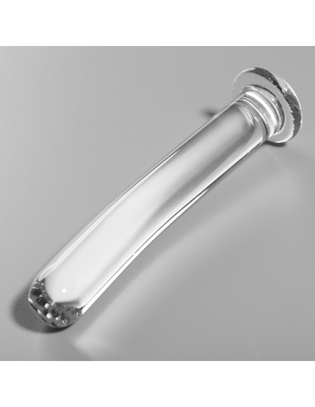 NEBULA SERIES BY IBIZA - MODEL 8 DILDO BOROSILICATE GLASS CLEAR 14.5 CM -O- 2 CM