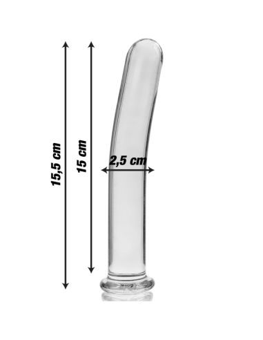 NEBULA SERIES BY IBIZA – 9 modelio dildo, borosilikatinis stiklas, skaidrus, 15,5 cm, storis – 2,5 cm