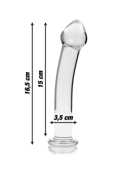 NEBULA SERIES BY IBIZA - MODEL 11 DILDO BOROSILICATE GLASS CLEAR 16 CM -O- 3 CM