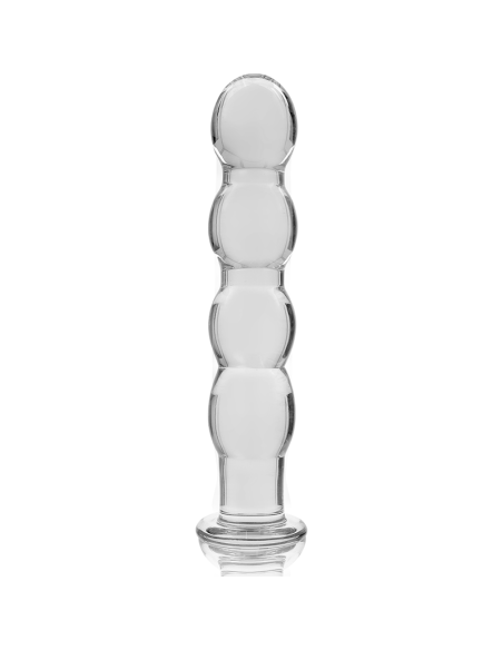 NEBULA SERIES BY IBIZA - MODEL 10 DILDO BOROSILICATE GLASS CLEAR 16.5 CM -O- 3.5 CM
