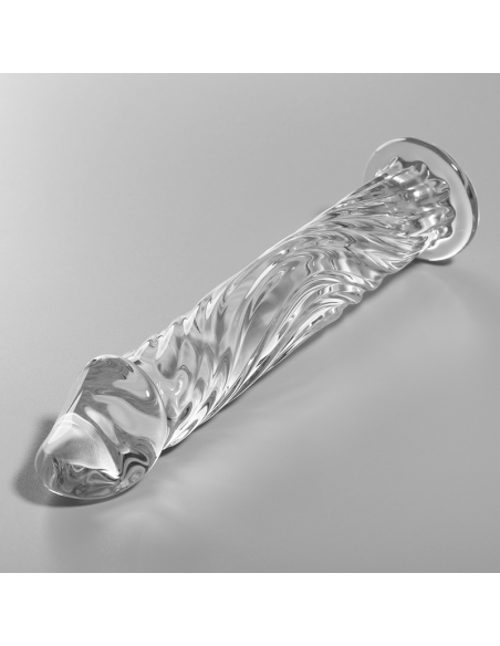 NEBULA SERIES BY IBIZA – 12 modelio dildo, borosilikatinis stiklas, skaidrus, 17 cm, storis – 3,5 cm