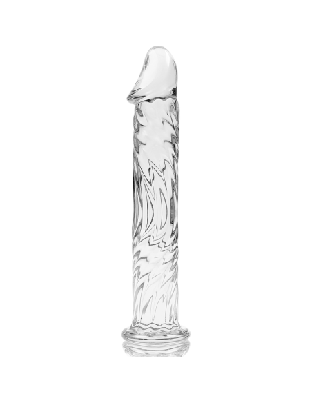 NEBULA SERIES BY IBIZA - MODEL 12 DILDO BOROSILICATE GLASS CLEAR 17 CM -O- 3.5 CM