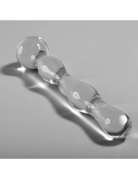 NEBULA SERIES BY IBIZA – 13 modelio dildo, borosilikatinis stiklas, skaidrus, 18 cm, storis – 3,5 cm