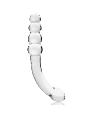NEBULA SERIES BY IBIZA - MODEL 14 DILDO BOROSILICATE GLASS CLEAR 18.5 CM -O- 3 CM