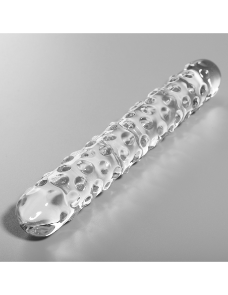 NEBULA SERIES BY IBIZA - MODEL 15 DILDO BOROSILICATE GLASS CLEAR 18.5 CM -O- 3 CM