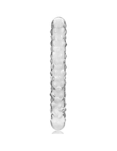NEBULA SERIES BY IBIZA - MODEL 15 DILDO BOROSILICATE GLASS CLEAR 18.5 CM -O- 3 CM