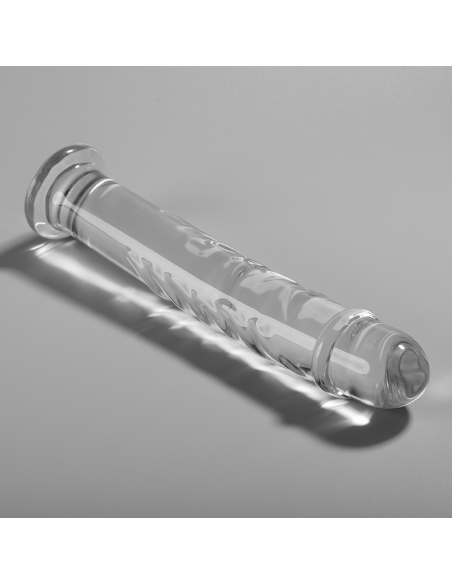 NEBULA SERIES BY IBIZA - MODEL 16 DILDO BOROSILICATE GLASS CLEAR 18.5 CM -O- 3 CM
