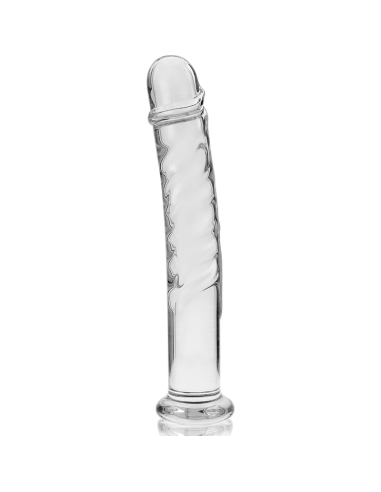 NEBULA SERIES BY IBIZA - MODEL 16 DILDO BOROSILICATE GLASS CLEAR 18.5 CM -O- 3 CM