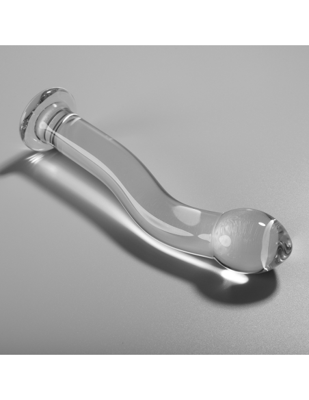 NEBULA SERIES BY IBIZA - MODEL 18 DILDO BOROSILICATE GLASS CLEAR 18.5 CM -O- 3.5 CM