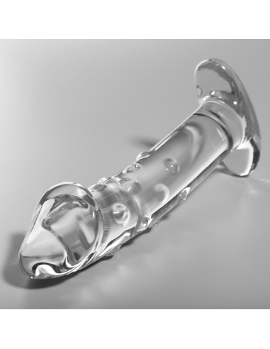 NEBULA SERIES BY IBIZA - MODEL 19 DILDO BOROSILICATE GLASS CLEAR 18.5 CM -O- 4 CM