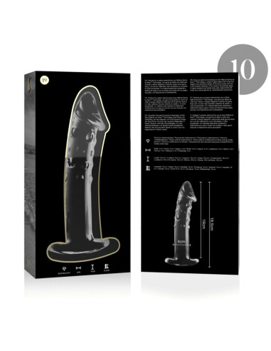 NEBULA SERIES BY IBIZA - MODEL 19 DILDO BOROSILICATE GLASS CLEAR 18.5 CM -O- 4 CM
