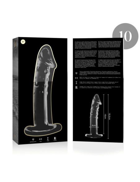 NEBULA SERIES BY IBIZA - MODEL 19 DILDO BOROSILICATE GLASS CLEAR 18.5 CM -O- 4 CM