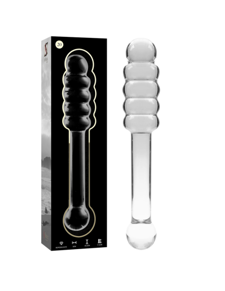 NEBULA SERIES BY IBIZA – 20 modelio dildo, borosilikatinis stiklas, skaidrus, 20,5 cm – O – 3 cm