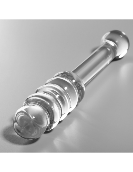 NEBULA SERIES BY IBIZA - MODEL 20 DILDO BOROSILICATE GLASS CLEAR 20.5 CM -O- 3 CM