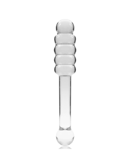 NEBULA SERIES BY IBIZA - MODEL 20 DILDO BOROSILICATE GLASS CLEAR 20.5 CM -O- 3 CM