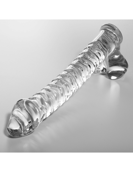 NEBULA SERIES BY IBIZA - MODEL 23 DILDO BOROSILICATE GLASS CLEAR 21.5 CM -O- 4 CM