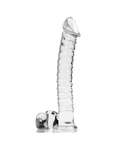NEBULA SERIES BY IBIZA - MODEL 23 DILDO BOROSILICATE GLASS CLEAR 21.5 CM -O- 4 CM