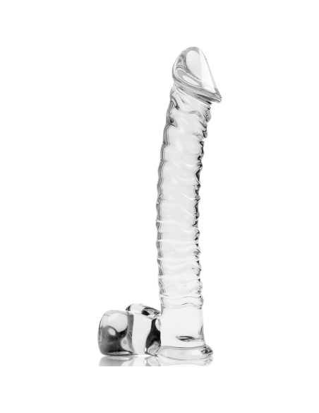 NEBULA SERIES BY IBIZA - MODEL 23 DILDO BOROSILICATE GLASS CLEAR 21.5 CM -O- 4 CM
