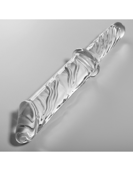 NEBULA SERIES BY IBIZA - MODEL 24 DILDO BOROSILICATE GLASS CLEAR 28.5 CM -O- 5 CM
