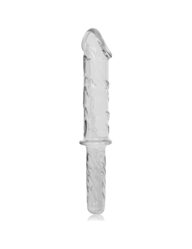 NEBULA SERIES BY IBIZA - MODEL 24 DILDO BOROSILICATE GLASS CLEAR 28.5 CM -O- 5 CM